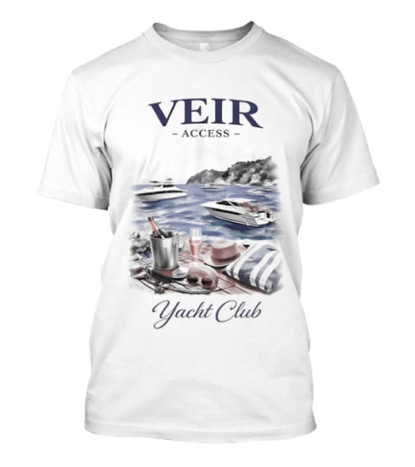 VEIR Access Yacht Club Beach Vacation Scene T-Shirt