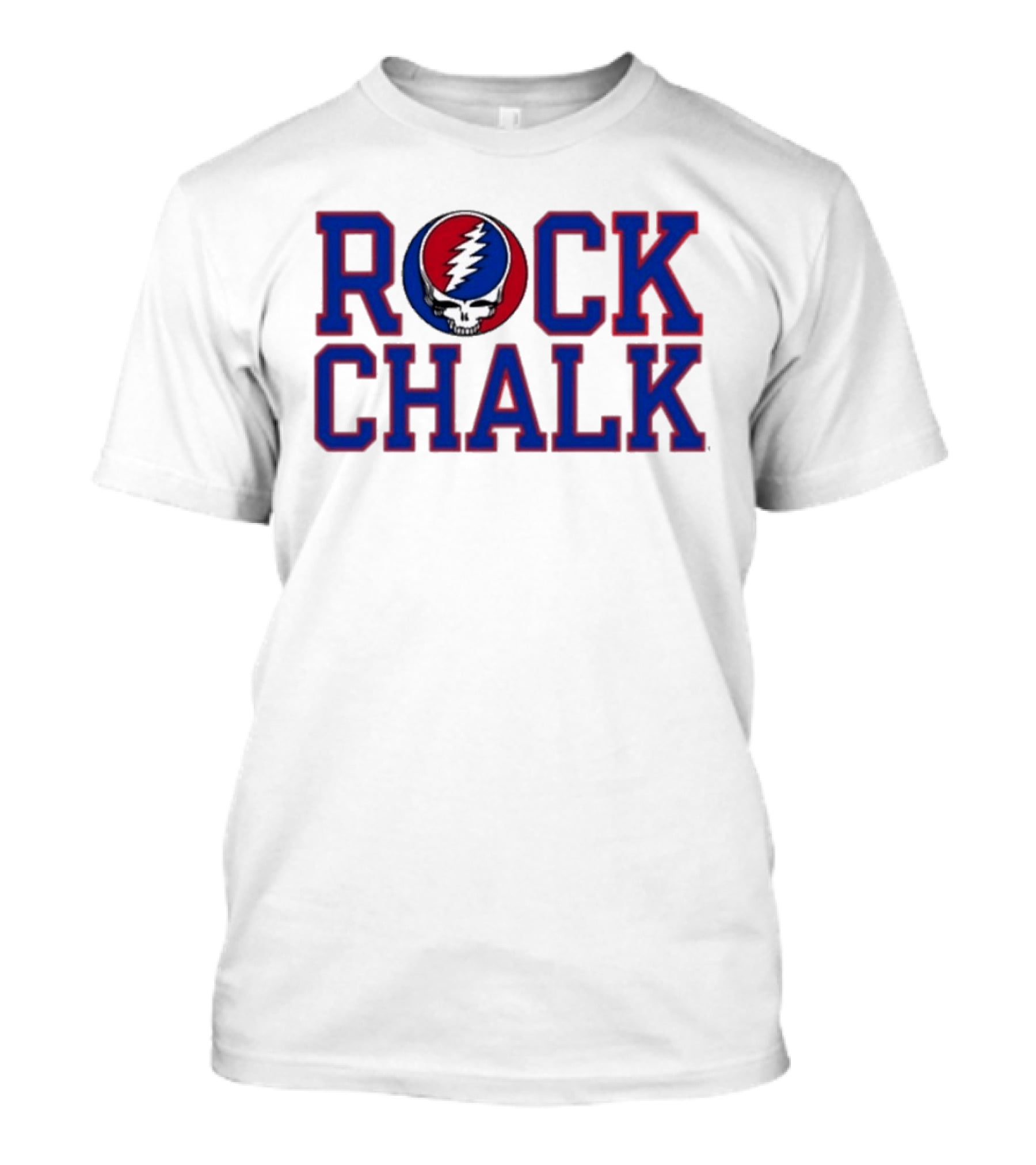 Kansas Rock Chalk Grateful Dead Steal Your Face Collaboration T-Shirt