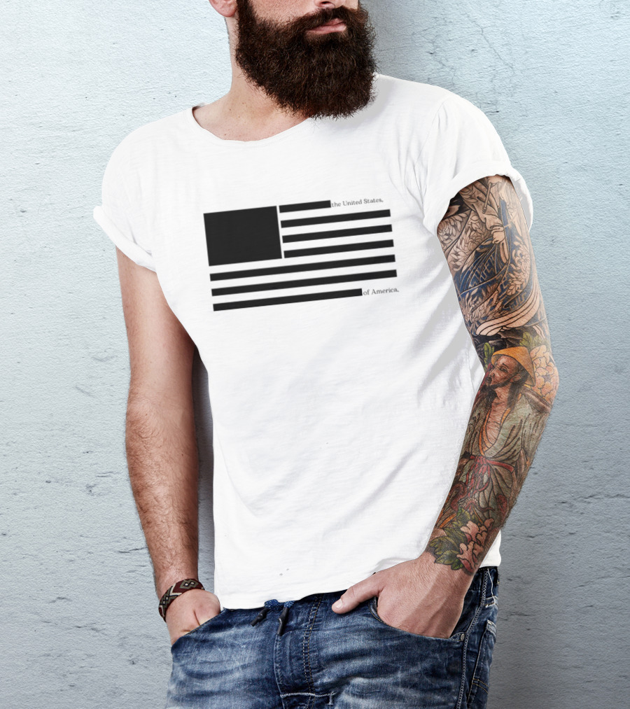 Redacted United States Flag With Blocked Epstein T-Shirt