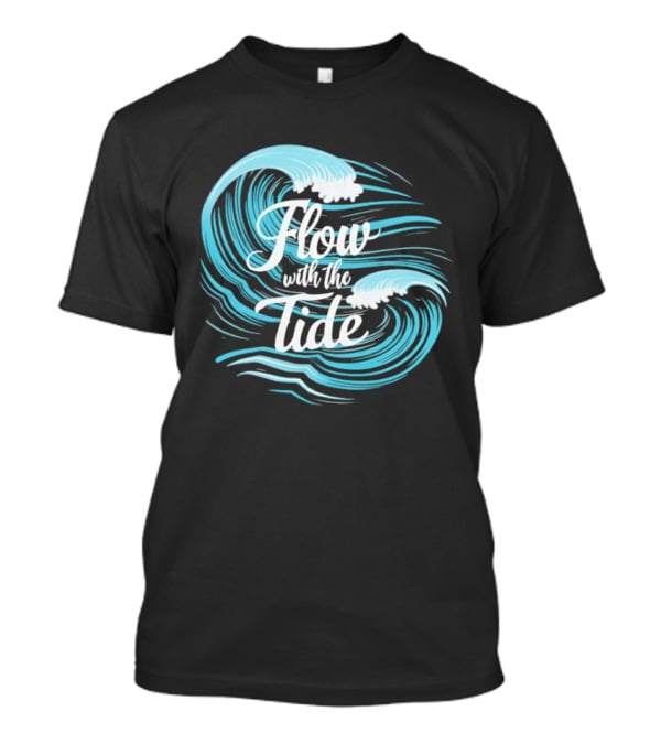 Flow With The Tide Wave Sketch T-Shirt