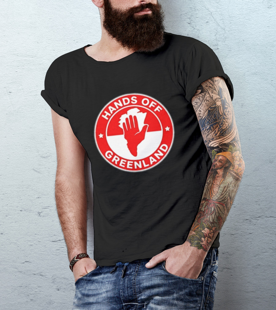 Hands Off Greenland Red Circle T-Shirt