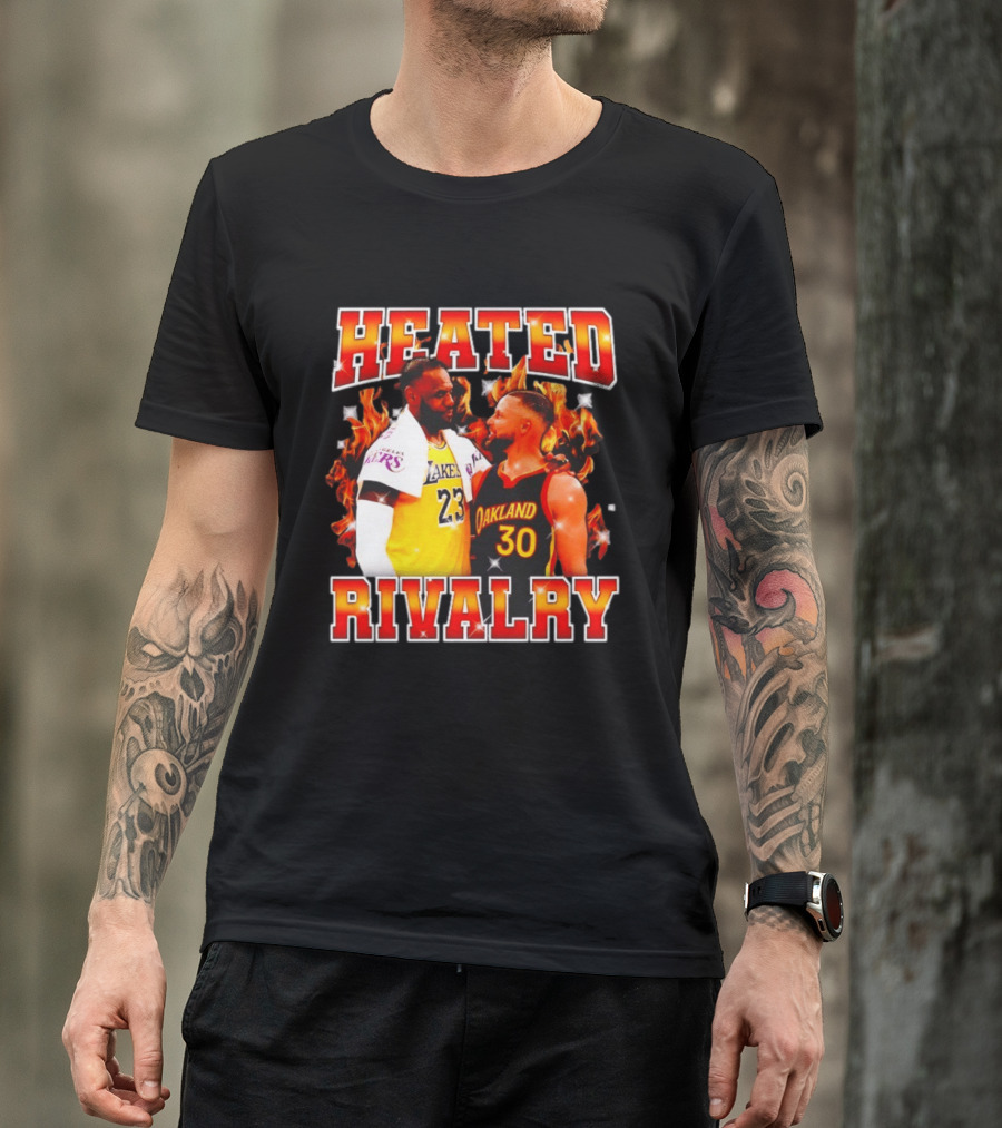 Heated Rivalry Lebron Lakers 23 Steph Oakland 30 T-Shirt