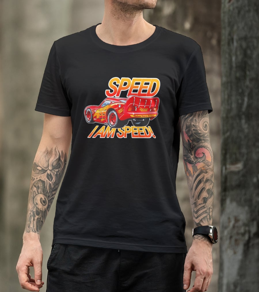 Lightning McQueen Speed I Am Speed Rust Eze Racing 95 T-Shirt