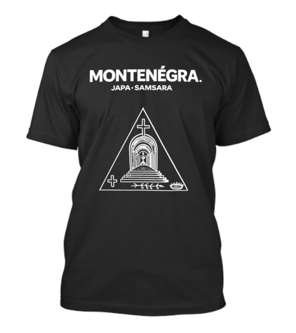 Montenegra Japa Samsara Symbolic Triangle With Cross And Lotus T-Shirt