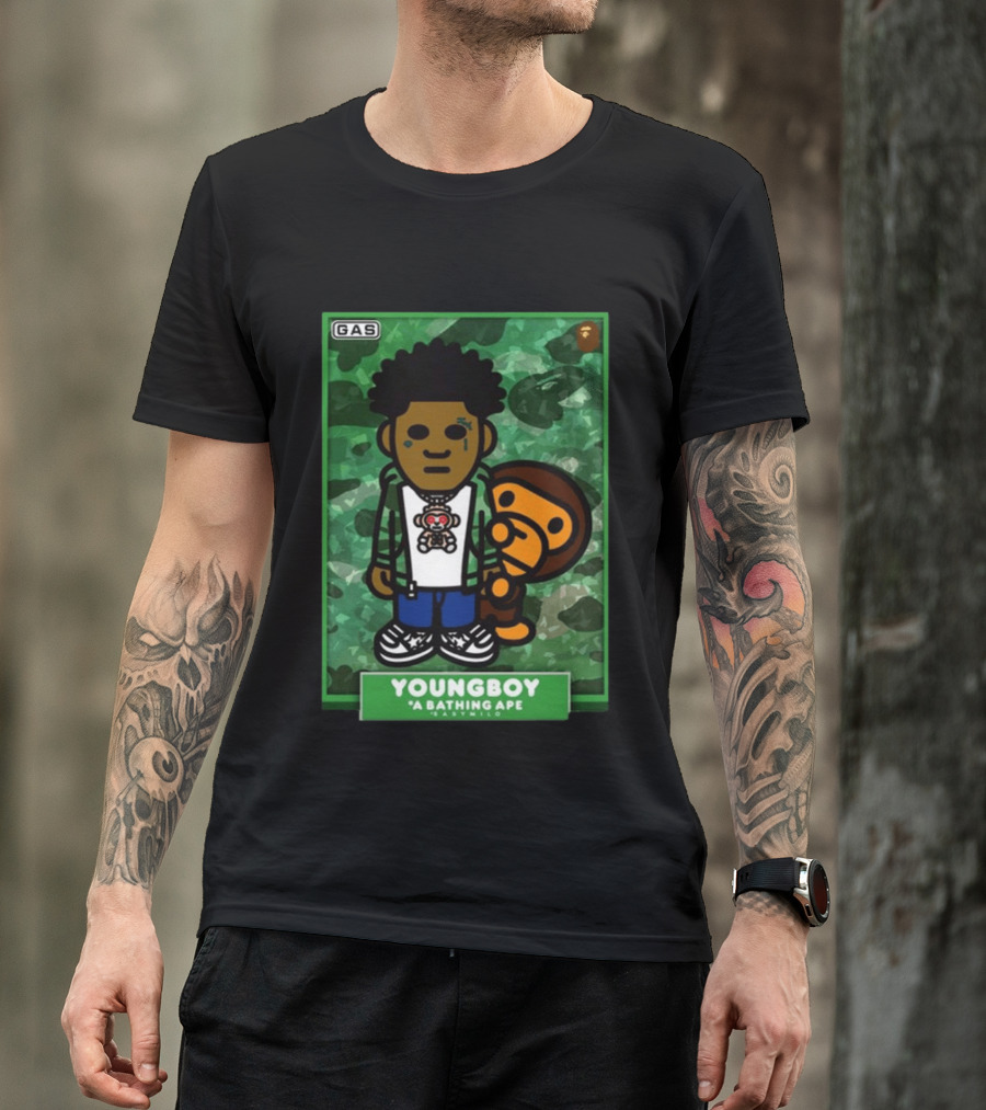 YOUNGBOY A Bathing Ape BAPE Milo Collaboration T-Shirt