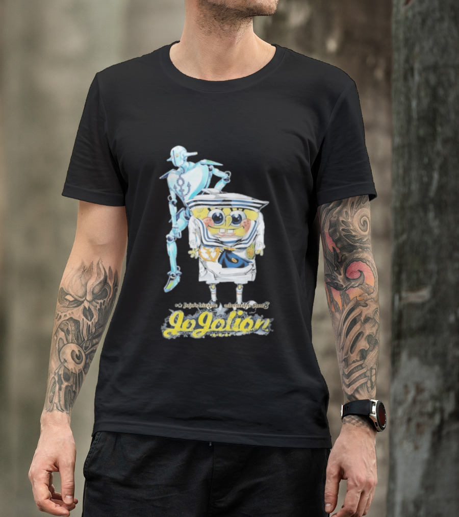 JoJolion SpongeBob Crossover With Robotic T-Shirt