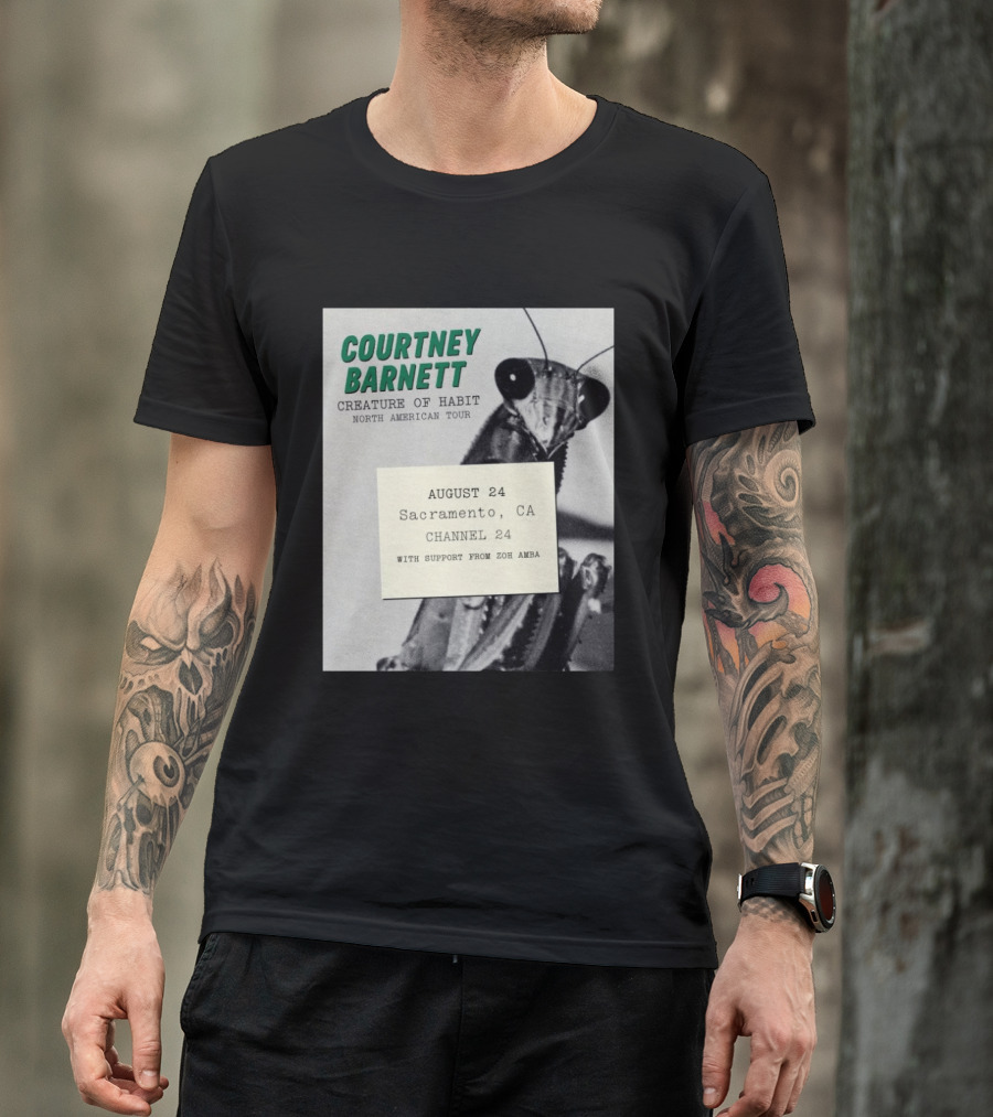 Courtney Barnett Creature Of Habit North American Tour August 24 Sacramento CA Channel 24 Zoh Amba T-Shirt