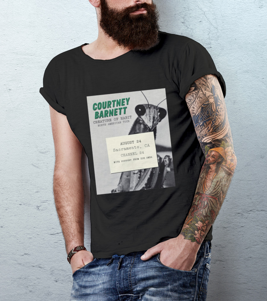 Courtney Barnett Creature Of Habit North American Tour August 24 Sacramento CA Channel 24 Zoh Amba T-Shirt
