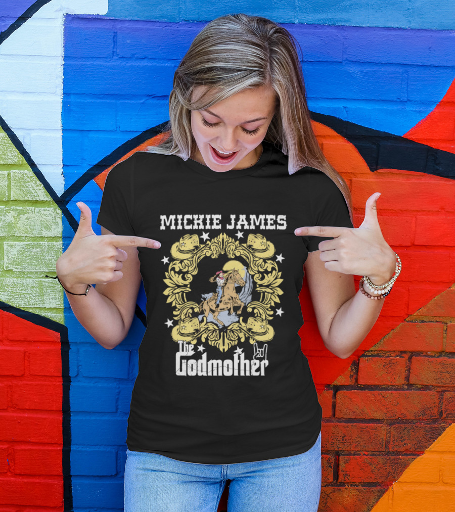 Cowgirl Mickie James The Godmother Riding Horse T-Shirt