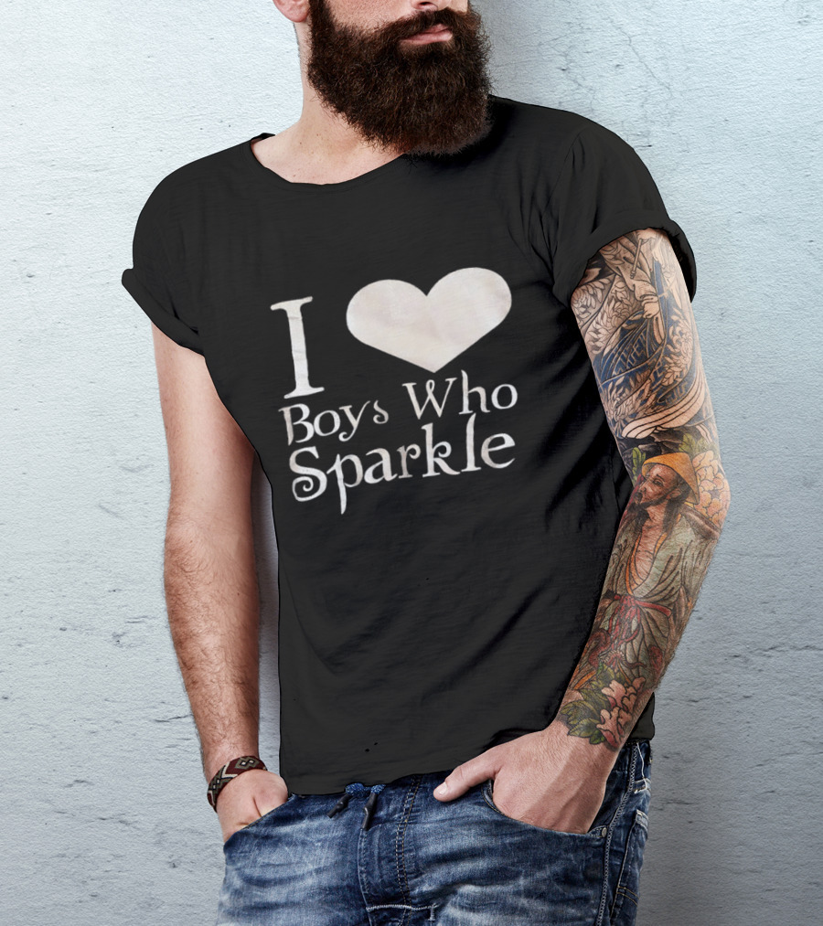I Love Boys Who Sparkle Twilight Inspired Phrase T-Shirt