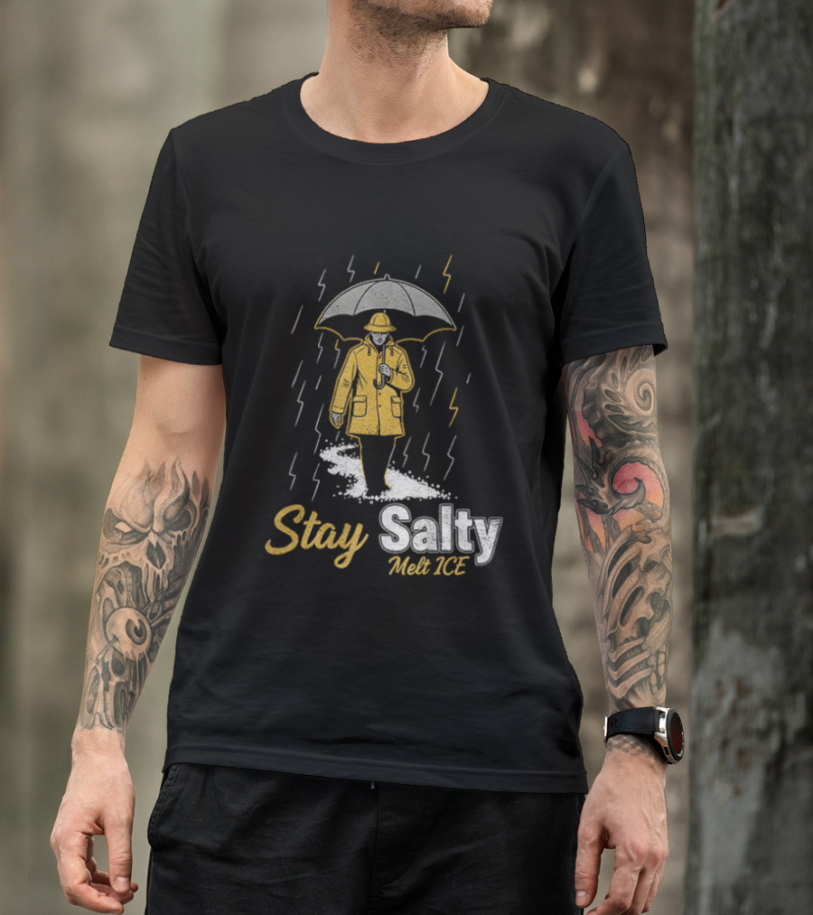 Stay Salty Melt ICE Anti Trump Political Umbrella Raincoat Protest T-Shirt