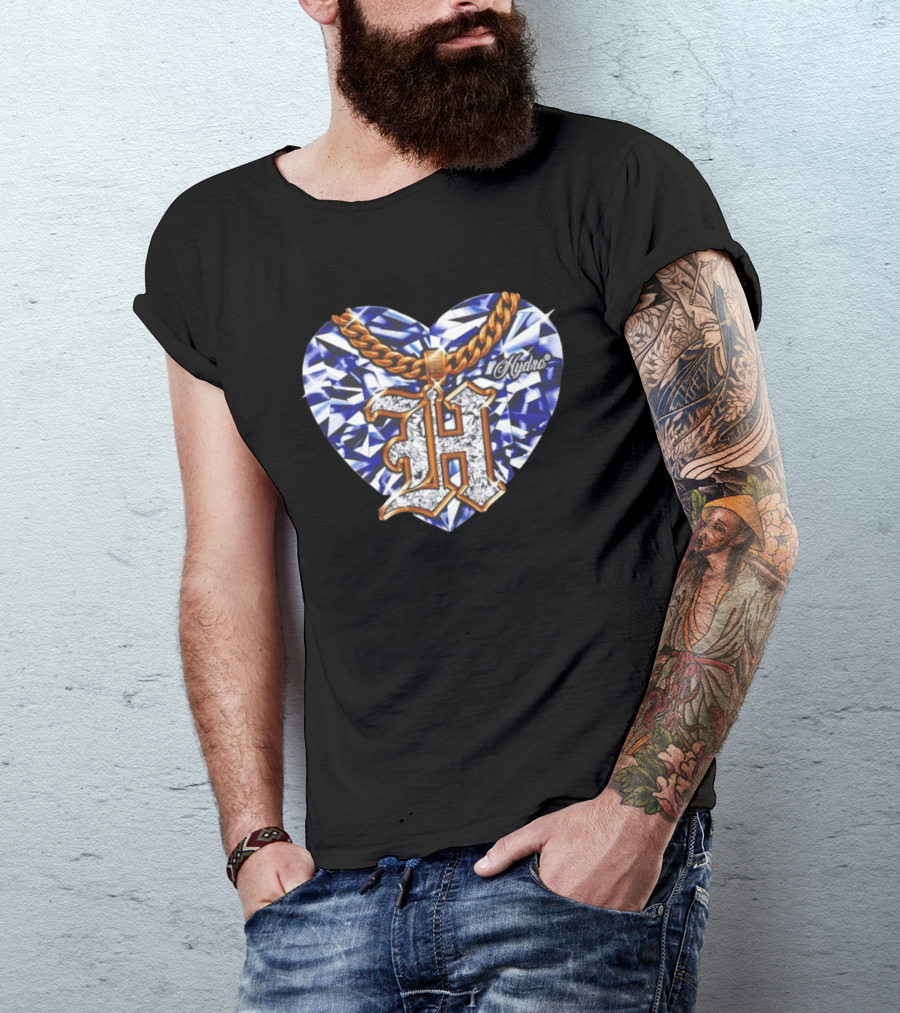 HYDRO Heart Diamond Chain Letter H T-Shirt