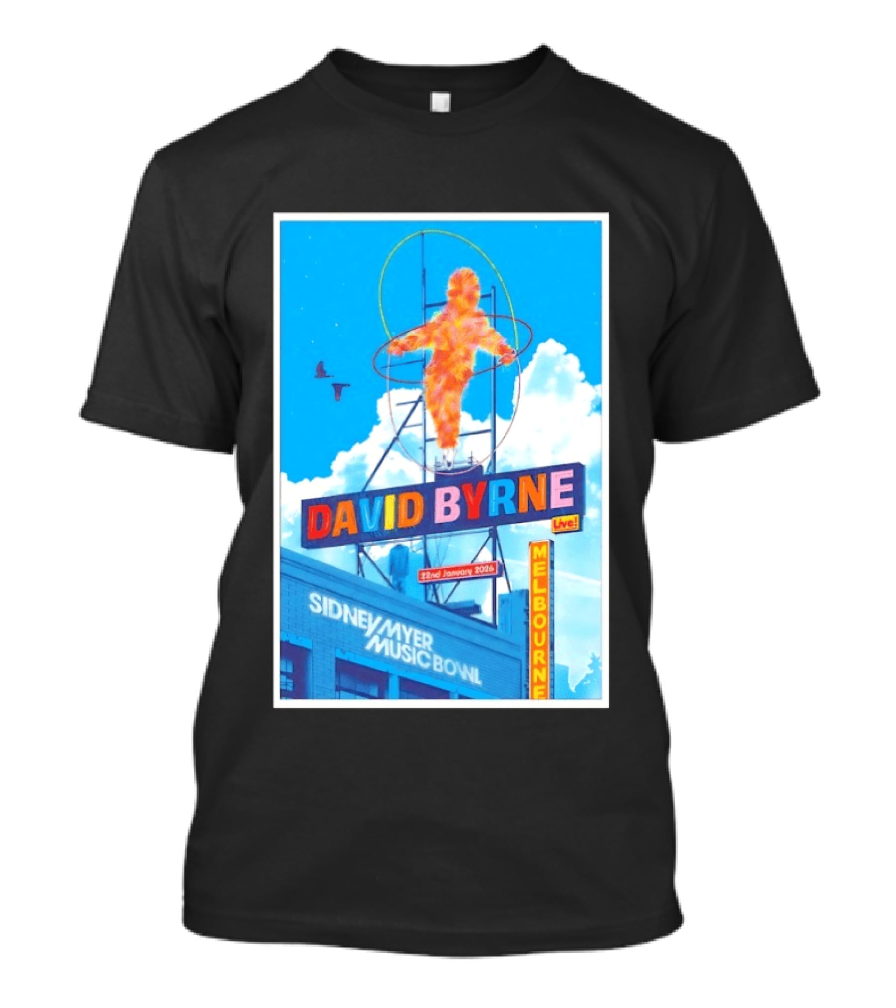 David Byrne Live Melbourne Sidney Myer Music Bowl January 22 2026 T-Shirt