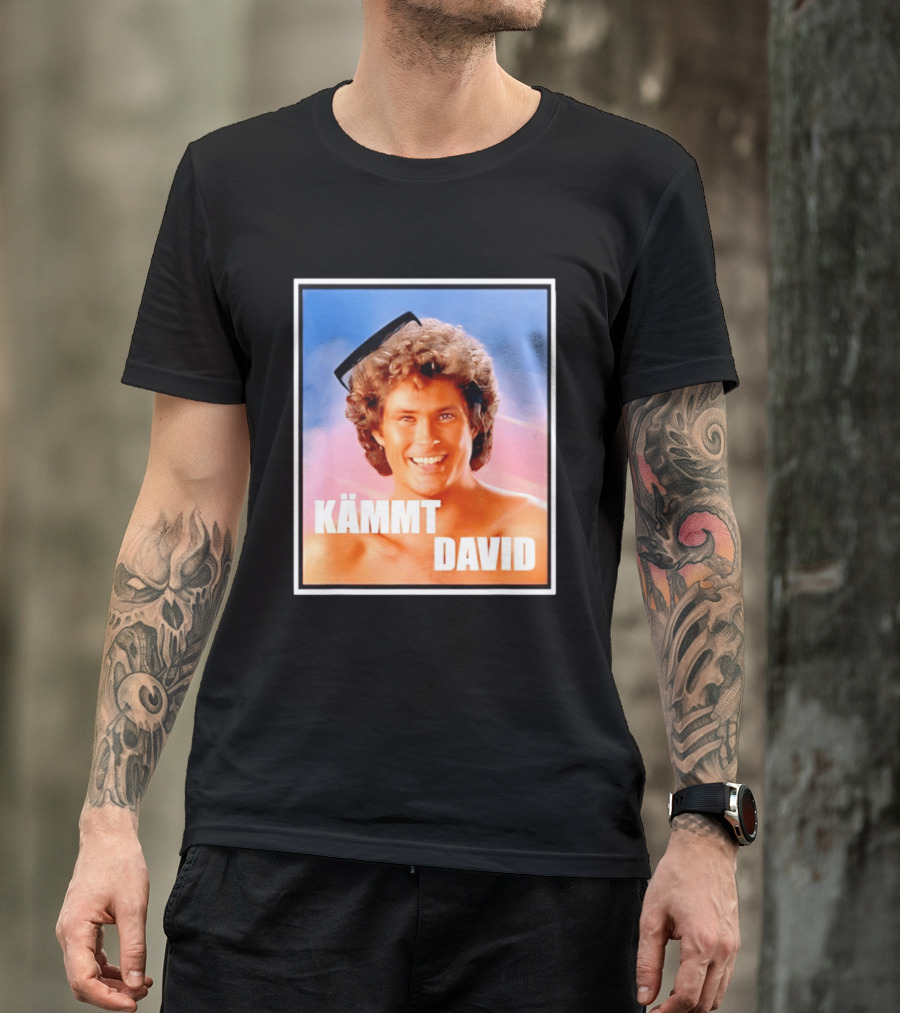 Kämmt David Lustiger Satire Spruch Retro Filmstar Kamm T-Shirt