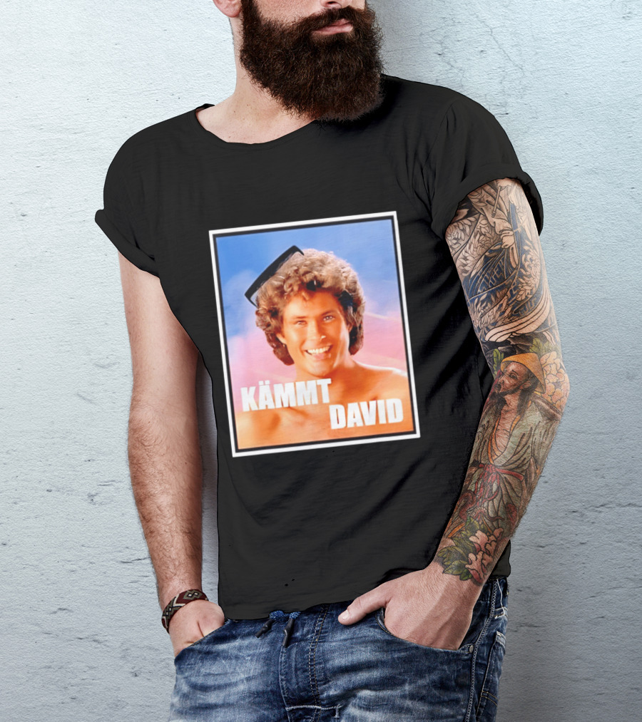 Kämmt David Lustiger Satire Spruch Retro Filmstar Kamm T-Shirt