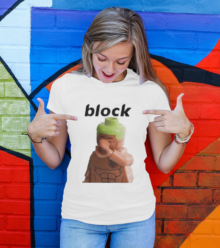 Block The Don Block LEGO Minifigure Style Dabbing Pose T-Shirt