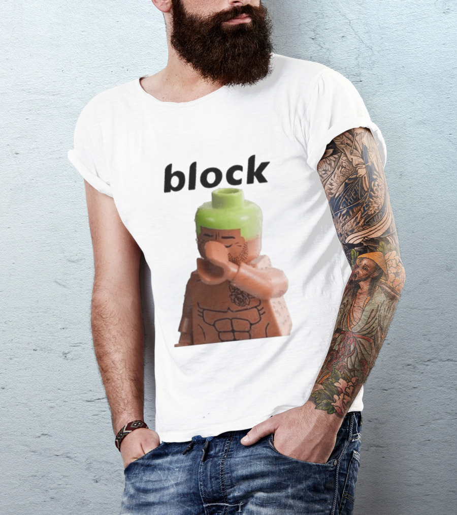 Block The Don Block LEGO Minifigure Style Dabbing Pose T-Shirt