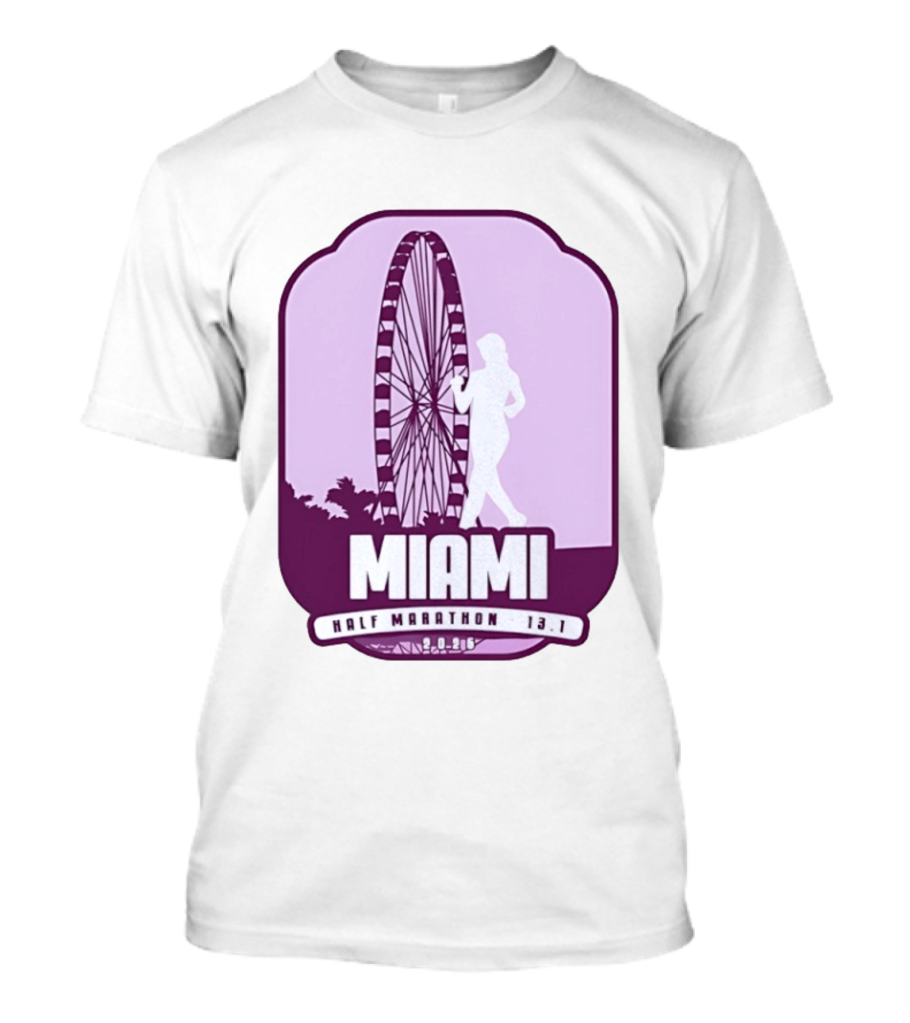 MIAMI Half Marathon 13.1 February 2 2025 Ferris Wheel T-Shirt