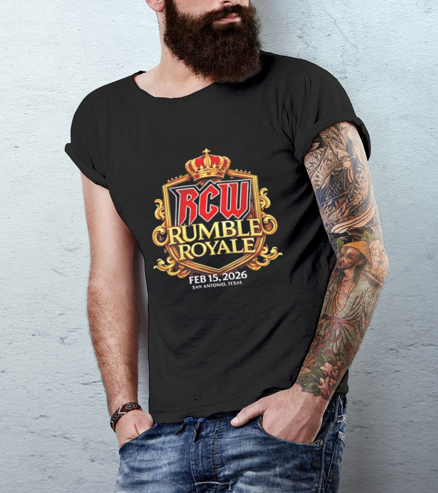 RCW Rumble Royale Feb 15 2026 San Antonio Texas Crown Crest Event T-Shirt