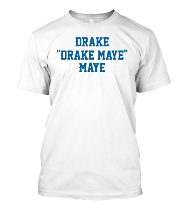 Drake Maye Football Fan Apparel Blue T-Shirt