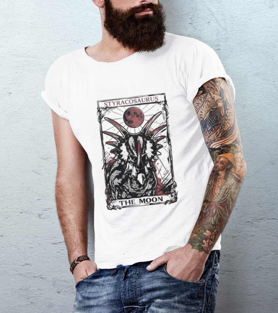 Styracosaurus Under Crimson Moon Magic T-Shirt