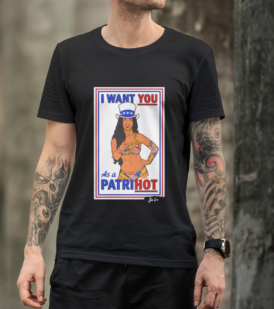 Chelsea Green Seattle Seahawks I Want You As A Patrihot Star Spangled Bikini T-Shirt