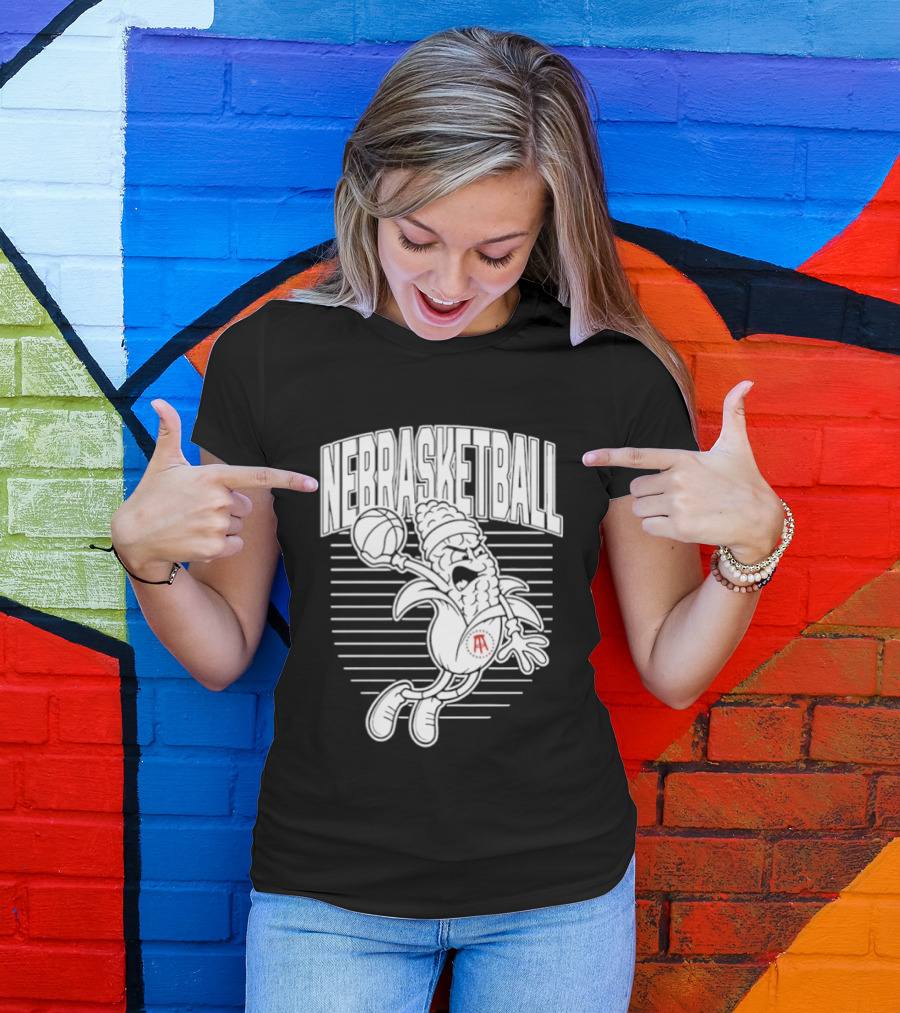 Nebraska Cornhuskers Basketball Slam Drunk Corn T-Shirt