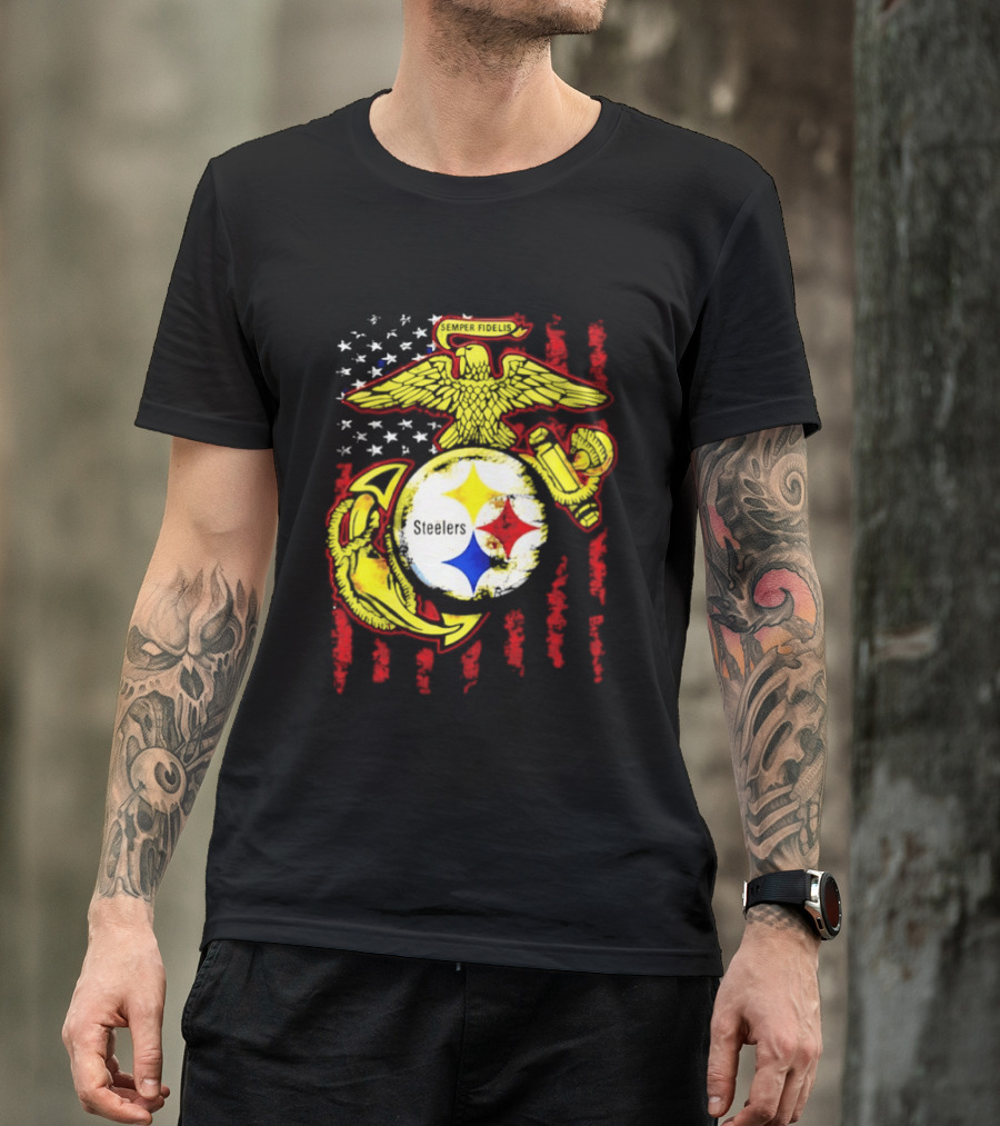 Pittsburgh Steelers United States Marine Corps Symbolic T-Shirt