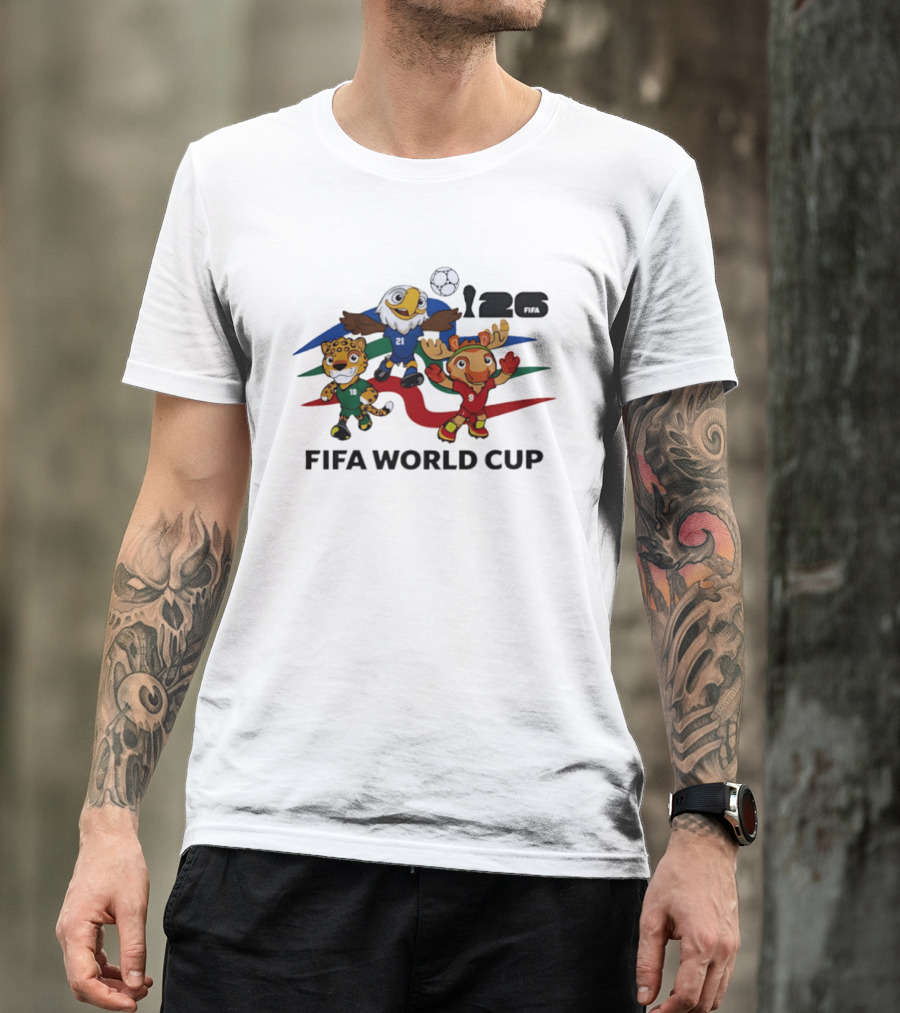 Maple Canada Zayu Mexico Clutch USA FIFA World Cup 2026 Mascots T-Shirt