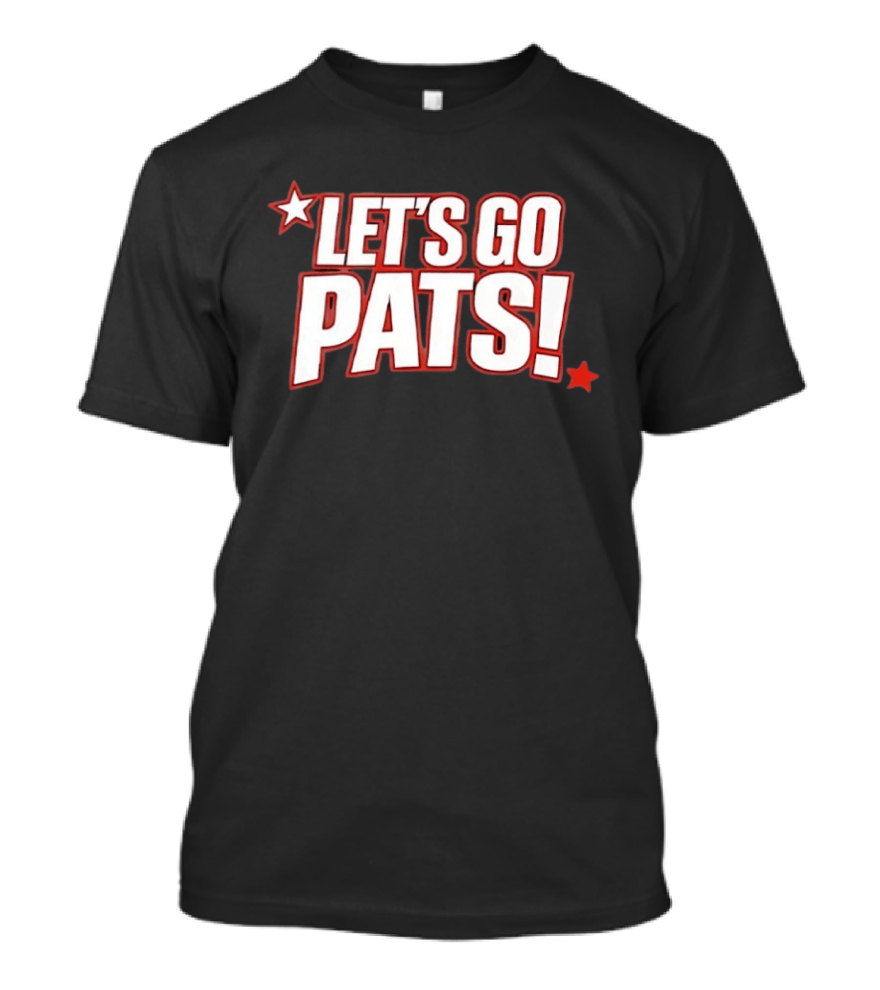 New England Patriots Let's Go Pats Star Fan Cheer T-Shirt