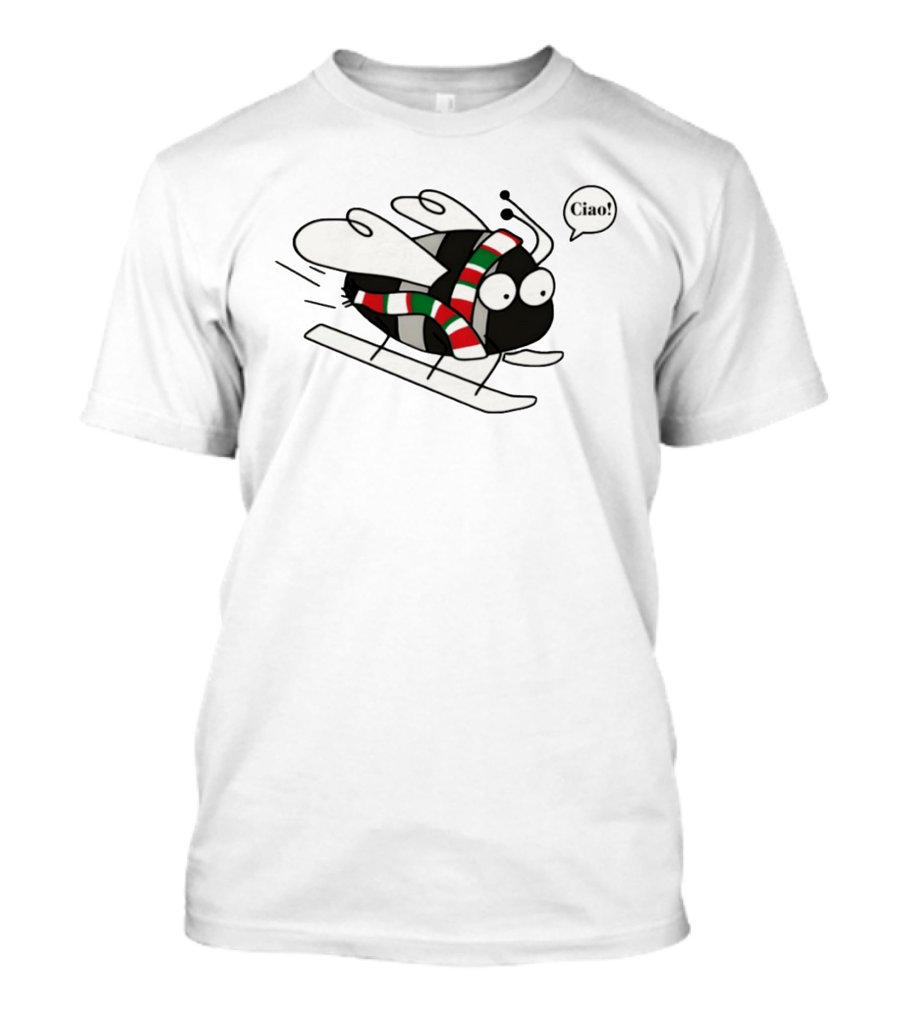 Bees On Skis Ciao Cortina USA Milan Cortina 2026 Winter Games T-Shirt