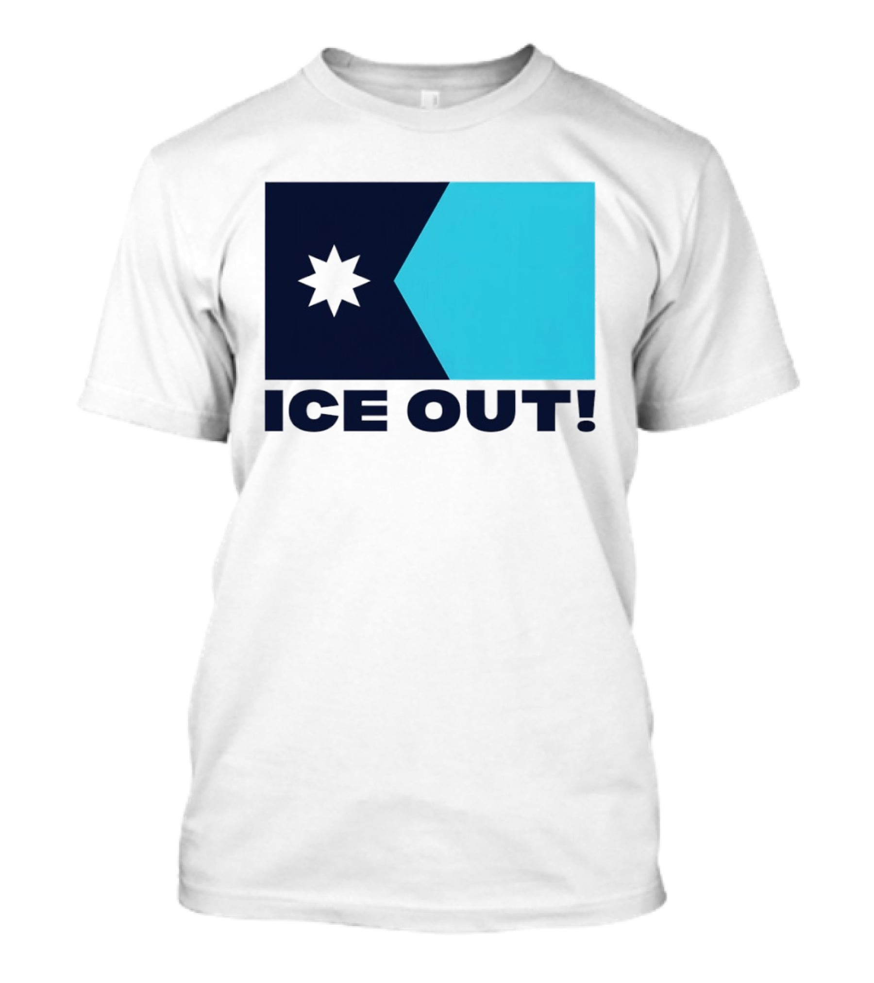 Ice Out Minnesota Star Flag T-Shirt