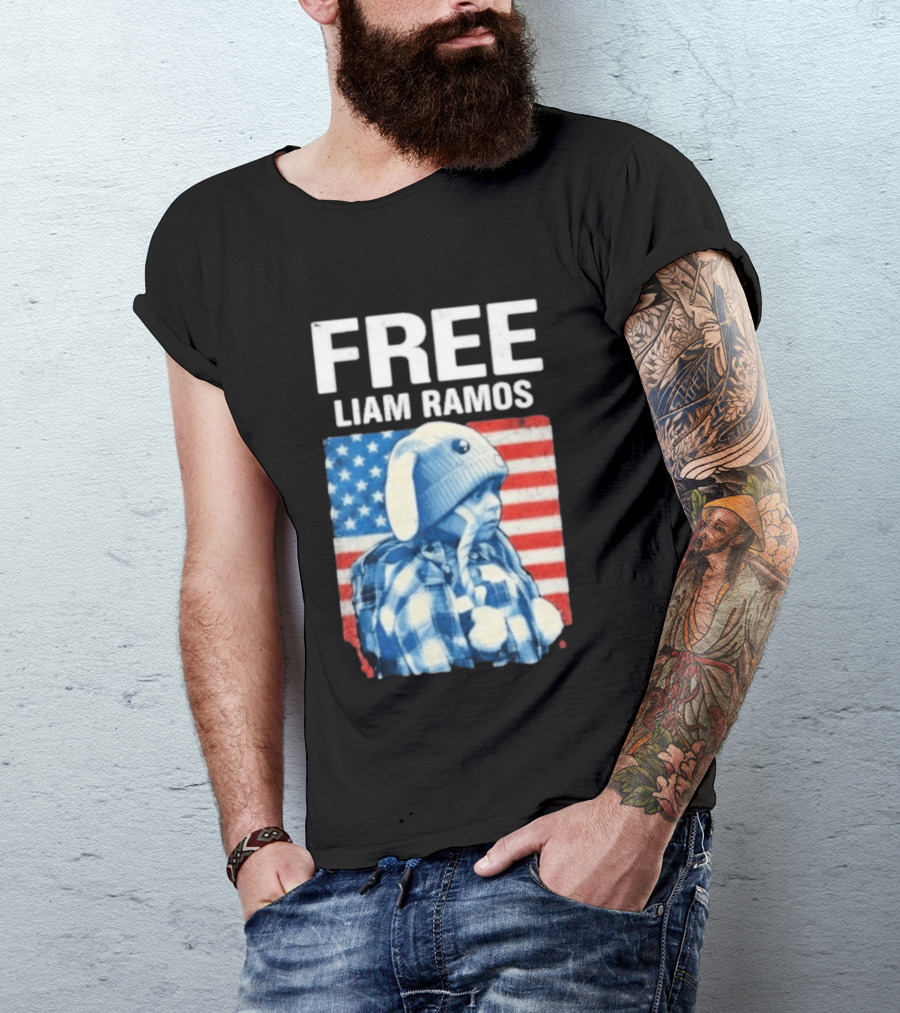Free Liam Ramos American Flag T-Shirt