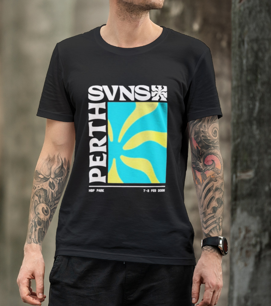 SVNS Perth 2026 Event 7 8 Feb Yellow Blue T-Shirt