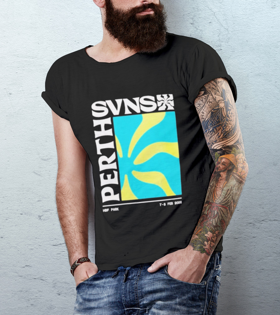 SVNS Perth 2026 Event 7 8 Feb Yellow Blue T-Shirt