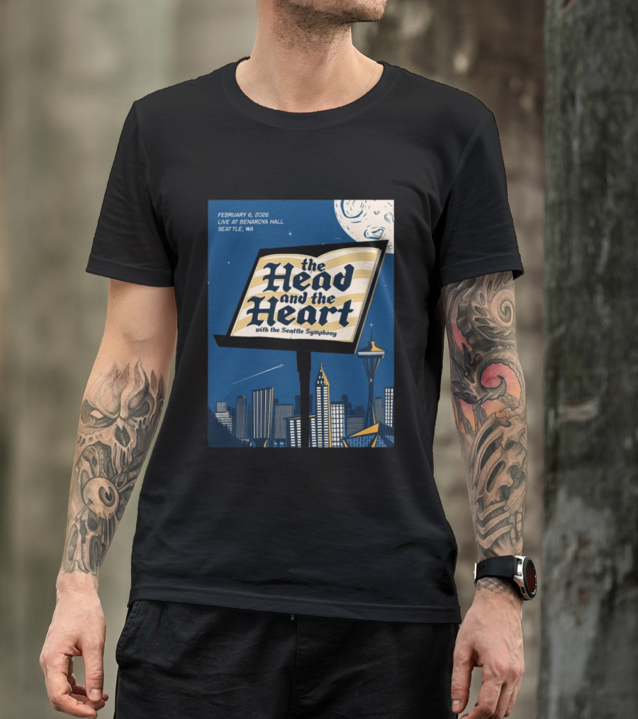 The Head And The Heart With Seattle Symphony Feb 6 2026 Benaroya Hall Seattle T-Shirt