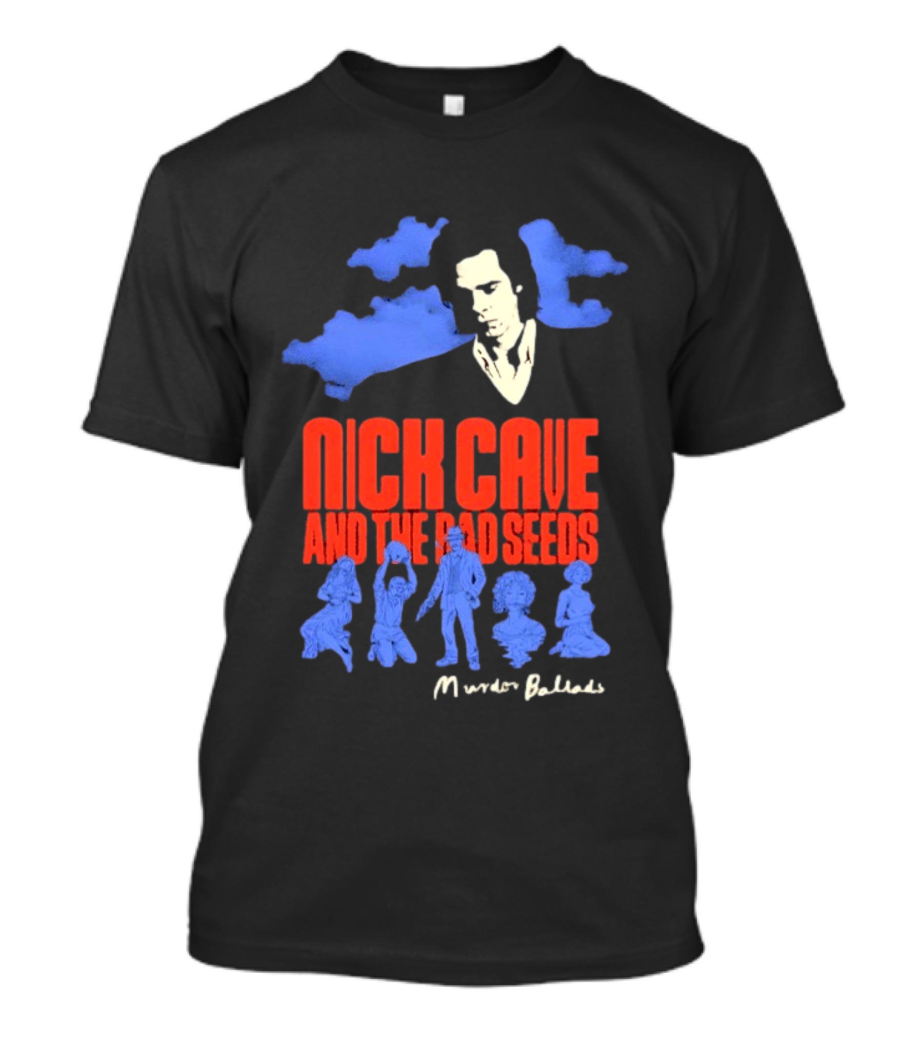 Nick Cave And The Bad Seeds Murder Ballads Blue Clouds T-Shirt