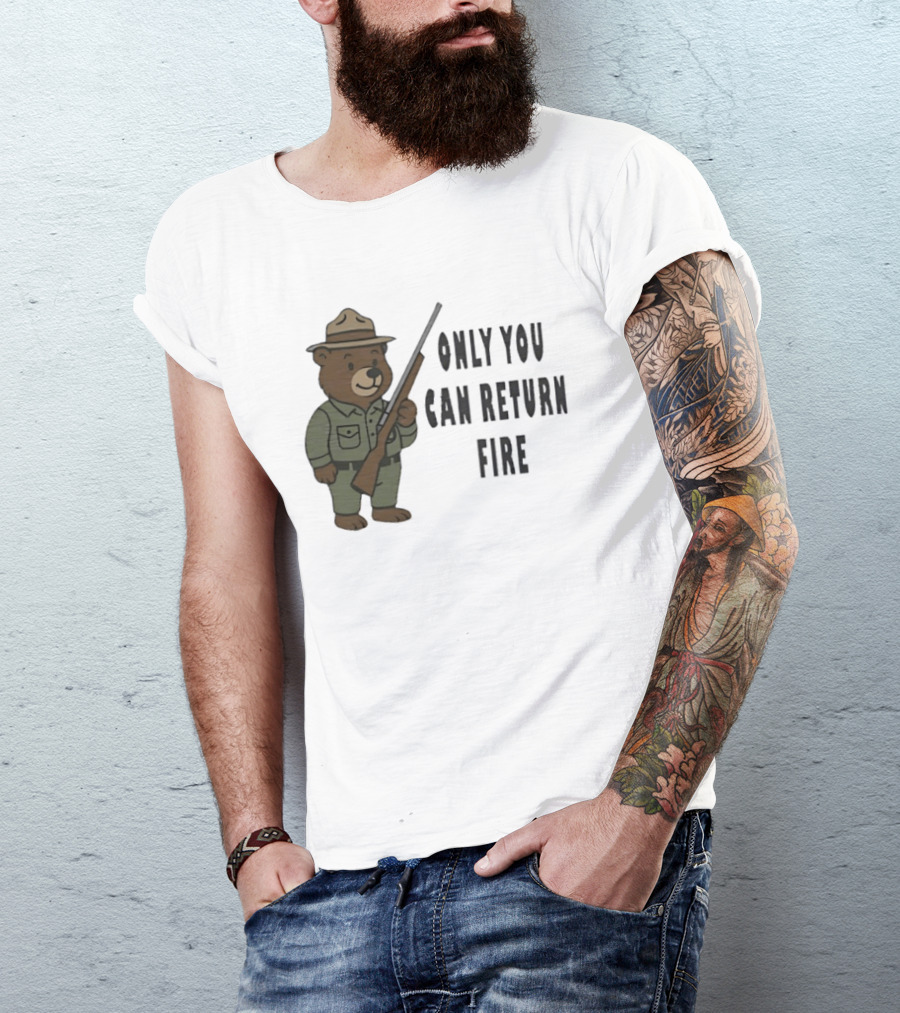 Smokey Bear Only You Can Return Fire Ranger Rifle T-Shirt