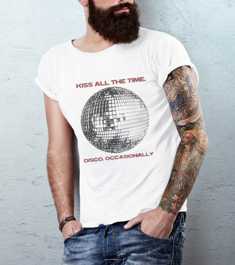 Kiss All The Time Disco Occasionally Disco Ball T-Shirt