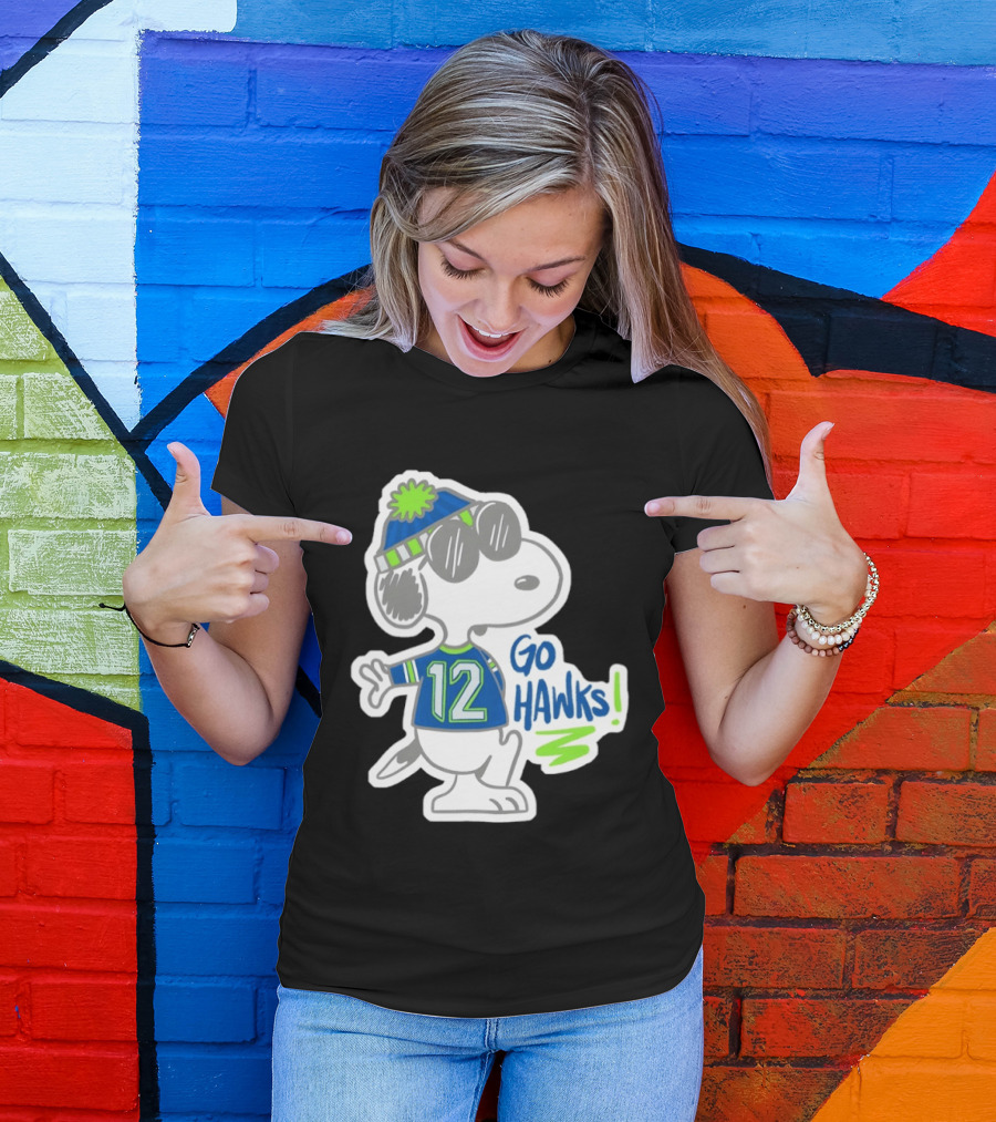 Snoopy 12 Seattle Seahawks Outfit Go Hawks T-Shirt