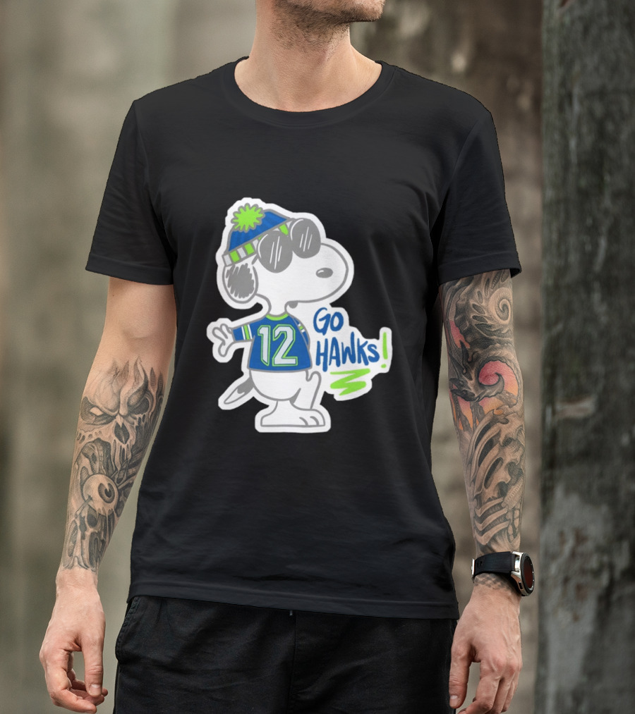 Snoopy 12 Seattle Seahawks Outfit Go Hawks T-Shirt
