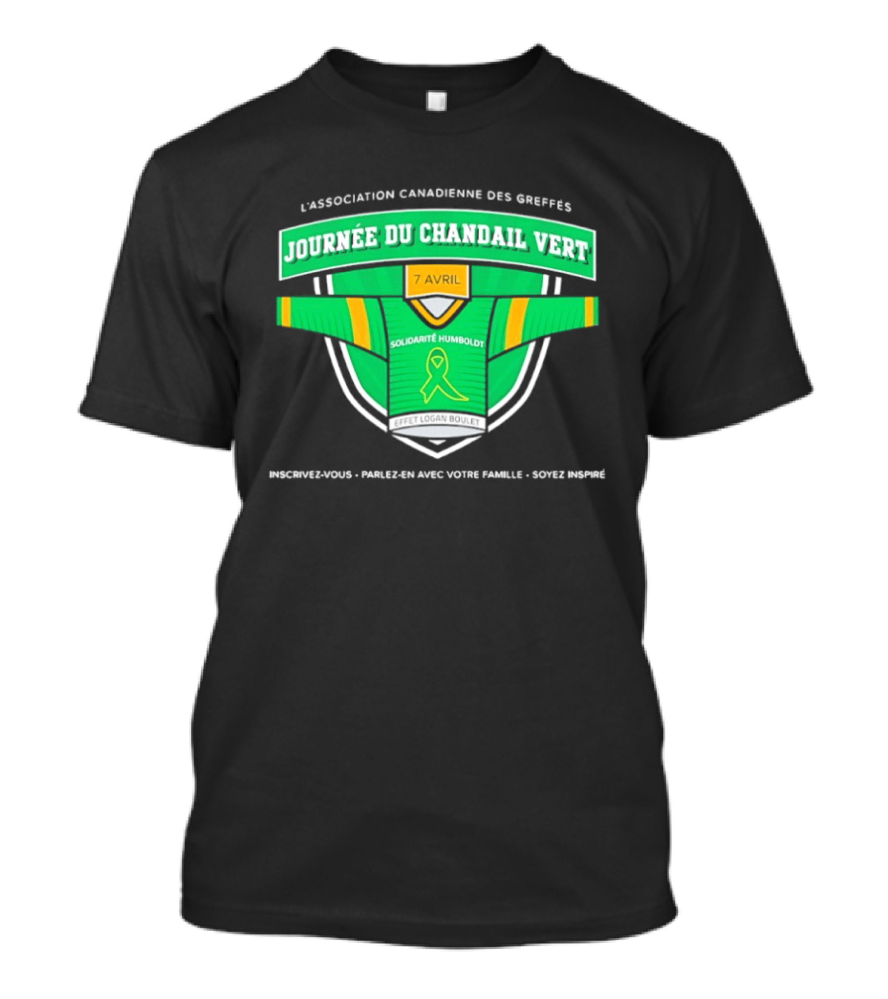 L'association Canadienne Des Greffes Solidarité Humboldt Journée Du Chandail Vert Avril T-Shirt
