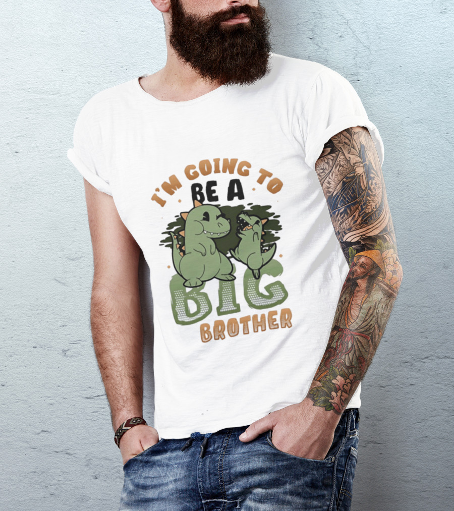 I'm Going To Be A Big Brother Dinosaur T-Shirt