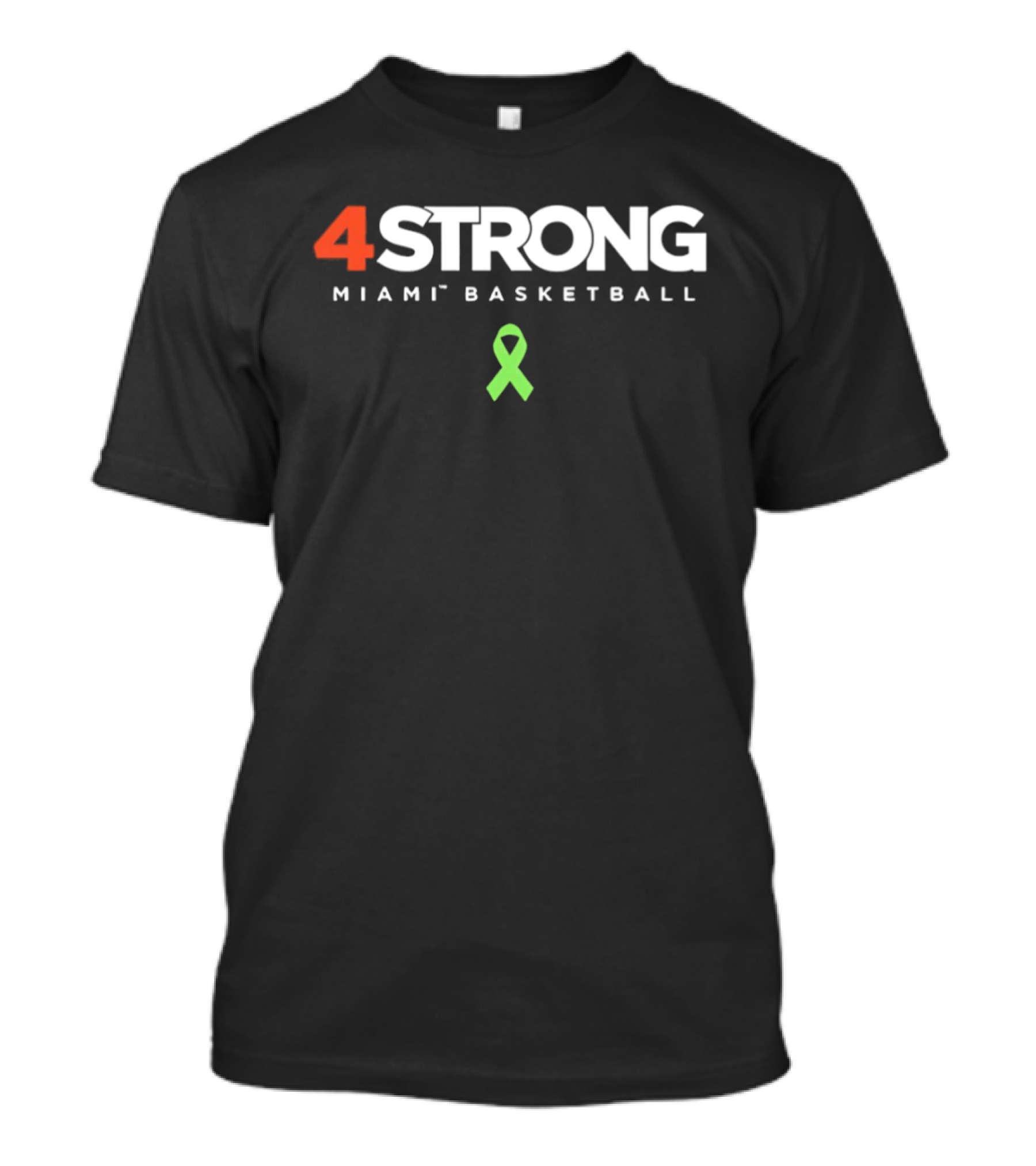 4Strong Miami Basketball Green Ribbon Awareness T-Shirt