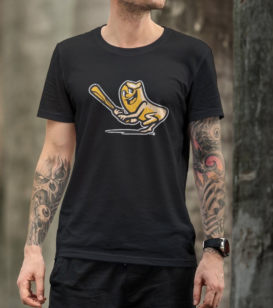 Akron RubberDucks Cream Stick Donuts Baseball Batter T-Shirt