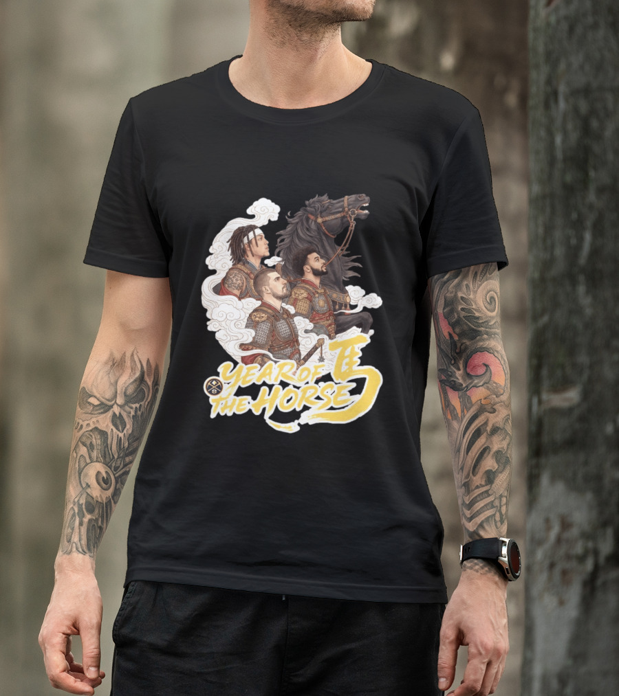 Denver Nuggets Year Of The Horse Warriors In Battle Armor T-Shirt