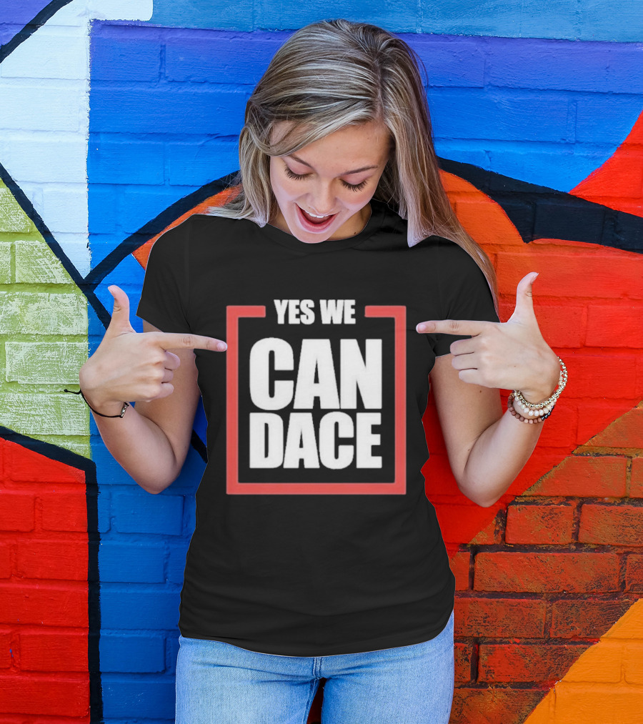 Candace Owens Yes We Candace Text In Red Frame T-Shirt