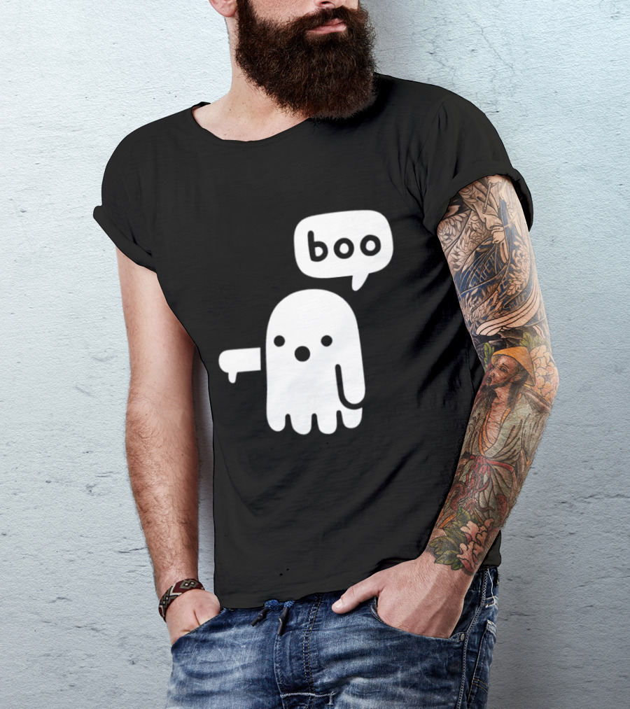 Boo Ghost Disapproval Gesture T-Shirt