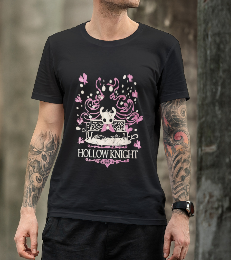 Hollow Knight Bench And Butterflies Scene T-Shirt