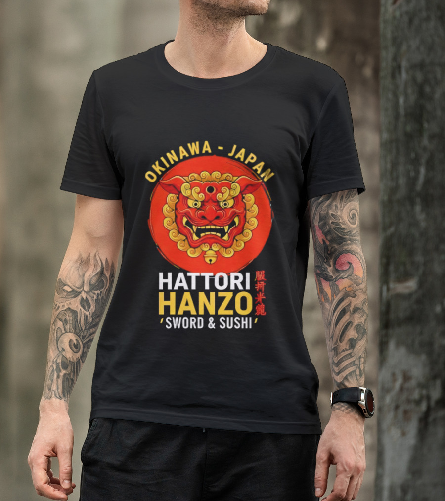 Okinawa Japan Hattori Hanzo Sword And Sushi T-Shirt